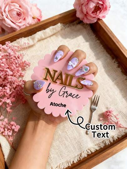 1 pieza Tablero de exhibición de acrílico con diseño de nube personalizado - Bandeja de arte de uñas personalizada, perfecta para salones de uñas, accesorios de fotografía, accesorios de uñas personalizados, soporte de exhibición de arte de uñas, exhibición de esmalte de uñas, tarjeta de exhibición de uñas, soporte de exhibición de uñas, decoración estética, diseño sencillo, soporte duradero, accesorios de belleza, regalos para propietarios de salones, compradores de regalos, decoración de arte y regalos de moda, regalos para amantes del arte de uñas, regalos de Navidad.