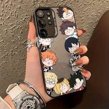 Estuche para Teléfonoóvil de la Colección de Personajes de Voleibol Sangre Caliente Adecuado para S25 S24 S23 S22 S21 S20 FE Ultra Plus 4G 5G, Cubierta Trasera Anticaída y Mate - Negro - Ver 4