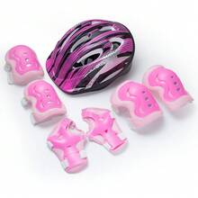 Mũ bảo hiểm trẻ em, miếng đệm đầu gối, khuỷu tay, bảo vệ cổ tay, đồ bảo hộ thể thao, ván trượt scooter, xe đạp patin, bộ đồ bảo hộ an toàn cho bé trai và bé gái từ 3-12 tuổi - Nhiều màu - Xem 17