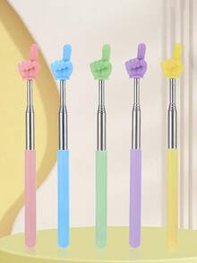 10 pièces de bâtons de pointeur télescopiques, décoration de flèche, schéma de couleurs macaron, pointeurs extensibles à main, rangement pratique, utilisés pour les présentations au tableau blanc, fournitures scolaires