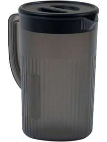 EstiloJarra de Plástico de 2,7 L con Tapa, Jarra de Agua Fría Resistente a Altas Temperaturas de Gran Capacidad para Jugo, té, Apariencia Exquisita (Negro)Versión mejorada - Verde oscuro - Ver 7