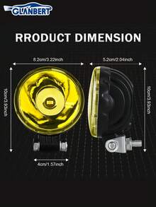 GLANBERT 3-Inch Round LED Daytime Running Light Bar, High Brightness, Concentrated Beam, Easy Installation, Suitable For Motorcycles, Electric Vehicles, Tricycles, Etc.