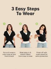 Newborn Infant Multi-Function Front Carry Wrap Carrier, Baby Carrier For Outdoor Use, Convenient & Portable, Suitable For All Seasons