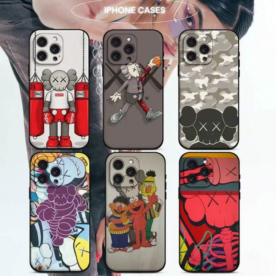 Art K-Kaw-Es Phone Case For Iphone 16 15 11 13 14 Pro Max 7 8 Plus X Xr Xs Max 12mini Black Shell Cover Case.Halloween. - Z5 - Xem 1