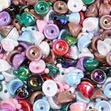 10pcs 14x24mm Acrylic Beads Plated Colorful Santa Hat Beads, Fashion Iridescent Red & Green Hat Christmas Decoration Handmade DIY Beads, Suitable For Holiday Decoration, Stationery, Craft Making, Pendant, Keychain, Accessory