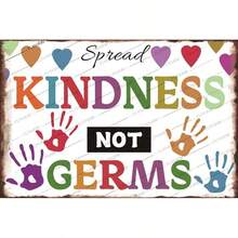 The Laws Of Physical Therapy Retro Metal Tin Sign Plaque Poster Wall Decor For Health Posters School Nurse Office Medical 12x8 Inch - Spread Kindness Not Germs - View 10