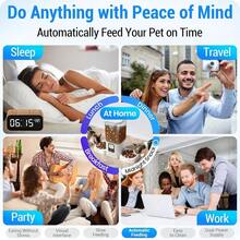 Frienhund 7L Automatic Cat Feeder With Slow Feed For 2 Cats: Programmable Automatic Dog Feeder With Information Visualization Interface Cat Food Dispenser With Timer Detachable For Easy Cleaning