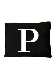 1pc Canvas Tote Bag With Cosmetic Pouch, Personalized Gift Bag Suitable For Wedding, Birthday, Beach, Vacation, Backpack And More, Great Gift For Women, Moms, Teachers, Friends, Bridesmaids, Students, Large Capacity - Khaki - View 42