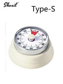 shoxil 1Pc Magnetic Kitchen Timer, Mechanical Timer, Time Reminder, Suitable For Baking And Kitchen Use