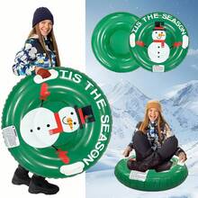 1 قطعة زلاجة ثلج قابلة للنفخ من البي في سي، مقاومة للانقلاب، سميكة، مقاومة للبرد، زلاجة ثلج للبالغين للاستخدام الخارجي، لعبة شتوية