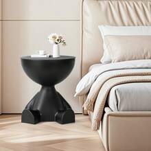 Senmeo 1Pc Nordic Bear-Shaped Plastic Nightstand(Stackable/Storage/Display) For Bedroom/Living Room|Modern Minimalist - trắng - Xem 9