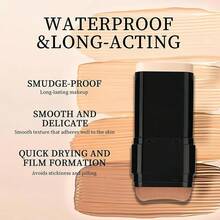 Foundation Concealer Stick, Dual-Ended With Built-In Brush, Moisturizing & Lightweight