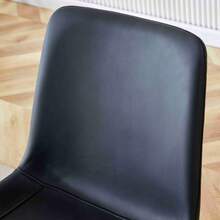 MUUOKY Modern Dining Chairs Set Of 6, Armless Kitchen Chair High Back  Equipped With Cushions And Black Metal Legs, Dining Chair Set For Living Room, Dining Room, Bedroom, Kitchen, Spare Chairs For Thanksgiving Christmas Parties, Easy To Clean, Ergonomic Design, Furniture, Home Decor - 黑色 - 查看 8