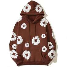 Y2K Hoodie Men's Hoodie Women's Casual Retro Large Harajuku Jacket - 咖啡 - 查看 1