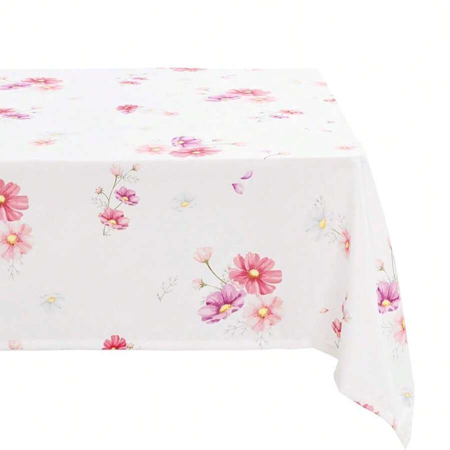 Spring Tablecloth Rectangle 52 X 70 Inch - Waterproof And Spillproof Washable Floral Oblong Spring Table Cloth Summer Tablecloth For Outdoor Picnic, Dining Room, Holiday Dinner{"Size_name":"70\"X52\"(Rectangular)","Color_name":"SpringGarden"} - Multicolor20 - View 1