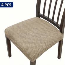 1/4/6 pezzi Cuscini per sedia in tessuto twill antiscivolo, imbottiti, di colore unito, per decorazione di casa, cucina, sala da pranzo - Multicolore - Visualizzare 11