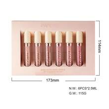 HANDAIYAN 6pcs/Set Matte Rose Lip Gloss Set, Non-Stick, Velvet Lip Tint, Great For Halloween, Christmas, Autumn/Winter Seasons, Holiday Gift - Một bộ/2ml*6 cái - Xem 6