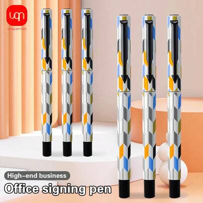 WUQIANNIAN 3/6pcs Fashion Gel Pens, Unique Appearance Pen, Smooth Writing, Durable Ink, Gel Pens , Writing Ball Pen, Black Ink - Perfect Office Supplies, Back To School Supplies, Stationery