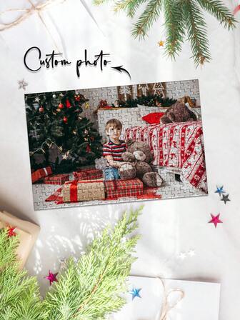 1pc, Customized Photos, Personalized Puzzles, Customized Photo Making Ranging From 35pcs-1000pcs, Party Gifts, Anniversary Gifts, Halloween, Christmas, Teacher's Day, Back-To-School Gifts, Graduation Gifts, Family And Friend Gifts For Summer And Autumn, Room Decorations, Party Decorations, Wedding Decorations, Halloween Decorations, Christmas Souvenirs
