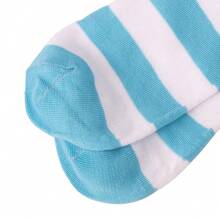 DRESHOW 3 Pairs Thigh High Socks Striped Over Knee Thin Tights Long Stocking Knee High Leg Warmer{"Color_name":"3Pairs:Pink/Blue/Purple"} - Nhiều màu2 - Xem 8