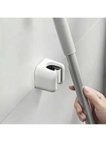 Giá treo cây lau nhà gắn tường, phụ kiện phòng tắm tiết kiệm không gian, không cần khoan - trắng - Xem 5