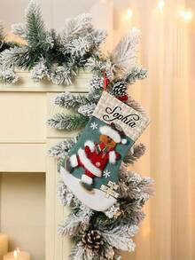 1 Custom Christmas Ornament, Personalized Cartoon Christmas Socks, Christmas Sock Pendant, Christmas Decoration, Christmas 2025, Christmas Gift, Christmas Tree Pendant With Custom Name, Best Christmas Gift, Customized Gift, Gift, Holiday Gift, Christmas Gift Bag, Perfect For Giving Christmas To Family/Partners/Friends/Colleagues - Multicolor - View 9