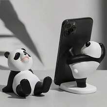Compatible With IPhone, Android Phone, Gift For Birthday, Family, Friends Phone Holder - 1pc Kicking Panda Phone Holder - View 4