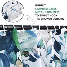 Eucalyptus Extra Long Shower Curtain, Watercolor Green Leaves Plant Floral Spring Nature Waterproof Fabric Machine Washable With Hooks For Bathroom Bathtub Decor 72Wx78H{"Color_name":"BlueGreen","Size_name":"72\"Wx78\"L(Packof1)"} - Nhiều màu5 - Xem 5