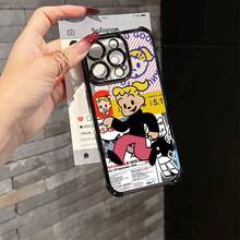 Funda de teléfono de chica manga japonesa linda Jill para 16 15 14 13 12 11 Pro XXR XXSMAX 8 Plus, funda trasera transparente suave anti-caída, funda de teléfono con cuentas, funda de teléfono vintage, funda de teléfono con patrón de coche, fundas de teléfono de anime, funda de teléfono deármol, funda a prueba de golpes, funda de uso diario, diseño japonés, funda de teléfono de dibujo animado, material duradero, funda ligera, funda elegante, funda protectora, amantes del manga, jóvenes adultos 17 17promax - Negro - Ver 5