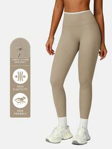 MFVIM Legginsy sportowe z wysokim stanem i pełną długością, spodnie codzienne do fitnessu, biegania, na siłownię, do tenisa i innych sportów