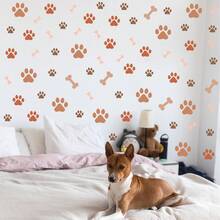 Dog Paw Wall Stickers, Home Room Decor DIY Waterproof Bedroom Children's Room Cross-Border Self-Adhesive Wall Decals