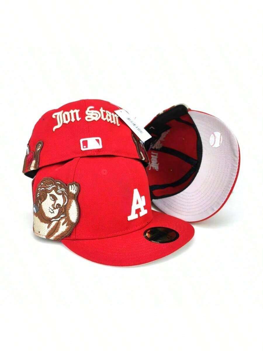 Men Baseball Caps - Red LA - View 1