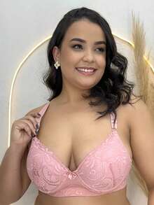 Plus Size Lace Bra – Comfort And Elegance For Every Day - Rusty Rose - View 1