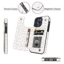 Compatible With IPhone 15 Pro Max 6.7" Wallet Case With Card Holder Slot Folio Flip Leather Kickstand Magnetic Clasp And RFID Blocking Design Cover 15PM 6.7 Inch (Leopard){"Color_name":"BeigeLeopard","Size_name":"IPhone15ProMax6.7\""} - 多色1 - 查看 6
