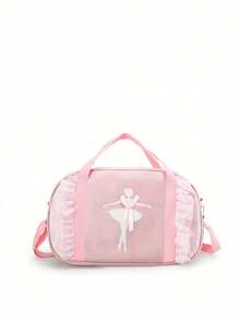 1pc Youth Nylon Zipper One-Shoulder Crossbody Dance Backpack Casual Travel Bag Princess Dance Bag Suitable For Daily Outdoor Use, Ideal Gift Choice For Halloween, Thanksgiving, And Christmas