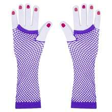Fishnet Fingerless Gloves Mesh Arm Sleeves Fish Net Arm Sleeves EMO Gloves For Women In Theme Party Scene Accessories{"Size_name":"Long","Color_name":"#06-Purple(Long)"} - 多色2 - 查看 5