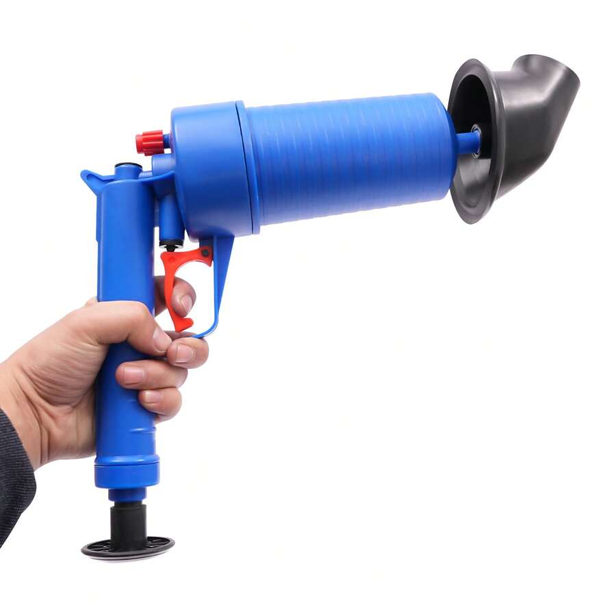 YUNRUX Toilet Plunger Set, Toilet Drain Remover, Pipe Dredging Tool - Blue - View 1