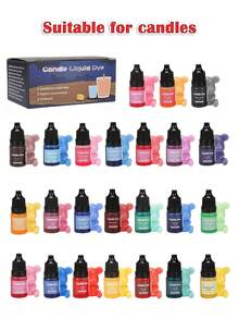 24 PIEZAS/SET 5ml 24 colores Colorantes líquidos transparentes para resina epoxi: Altamente concentrados, bajo olor, fácil de colorear, tintes para jabón DIY, pigmentos para decorar joyas y accesorios DIY