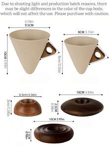 复古纹理卡布奇诺咖啡杯碟套装 | 法国利摩日瓷器 | 专利防溅漏斗设计 | 适用于意式浓缩咖啡、拿铁和玛奇朵