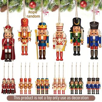 12pcs/18pcs/24pcs/30pcs/36pcs Christmas Nutcracker Hanging Ornaments, Vintage Hanging Decorations For Christmas Tree, Party Decor Home Decor Christmas Decorations Room Decor Winter Christmas Decorations Home Christmas Gifts Christmas Decor