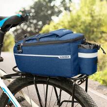 Lixada - Bolsa térmica para maletero con aislamiento para artículos calientes o fríos, para almacenamiento trasero de bicicleta, bolsa reflectante para bicicleta MTB (negro) - azul - Ver 8