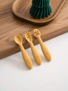 3pcs Personalized Customized Name And Pattern Silicone Baby Spoon Utensils, Children's Tableware, Customized Baby Feeding Accessories - Multicolor 1 - View 16