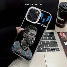 Great Football Player M-MESSI Phone Case Compatible With IPhone 17 16e 16 15 14 13 12 11 Mini Pro Max Air X XR XSMAX 8 7 Plus Shockproof Matte Back Cover, Daily Use Case, Shockproof Protective Cover, Fashionable Phone Accessories, Smooth Texture, UV Printed Design, Fan Gift Drop-Resistant, Gifts - 混合顏色 1 - 查看 2