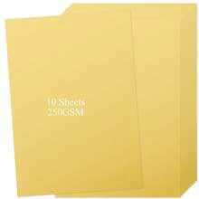 10 Sheets A4 Metallic Gold And Silver Card Stock Sheets For Crafting, Invitations, And Office Supplies - C And Eye-Catching! Single Side,School Supplies,Back To School - Gold - View 8
