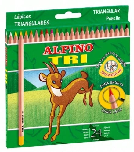 Alpino AL000129 Multicolor Colored Pencil 24 Piece(S) - Green - View 1