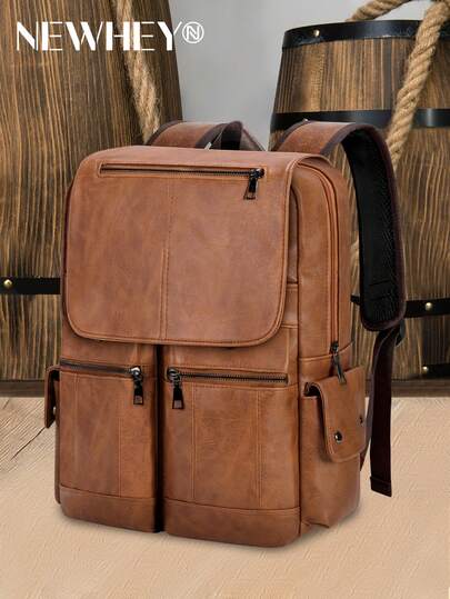 NEWHEY Laptop Backpack Men's Waterproof Backpack Men's Fashion Backpack Handbags For Work Travel College Vintage Office Bag