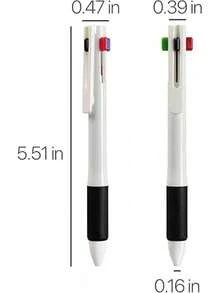 Cambond 4-In-1 Multicolor Pen 1.0mm - 4-Color Retractable Ballpoint Pens Nurse Pens For Office School Supplies Students Gift, 5 Pack(White) - 1_ - Xem 2