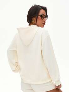 WAKYME Oversized Half Zip Hoodie With Pocket, Loose Fit Hooded Sweatshirt For Women, Casual Fall Winter Pullover