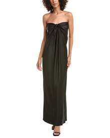 Halston Lisette Satin Gown - 黑色 - 查看 2