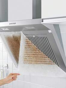 12 piezas/paquete Papel absorbente de aceite para campana extractora, filtro de grasa para capó del motor, papel antióleo, pegatina antióleo, papel antihumo blanco